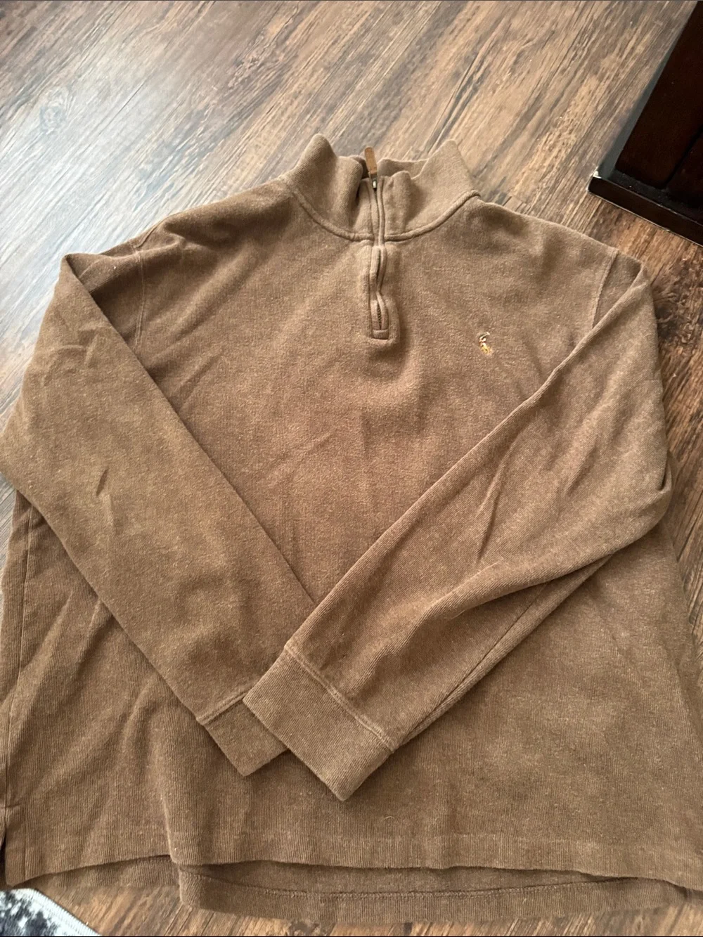 Polo by Ralph Lauren Men's Zip-Neck Sweater in Brown